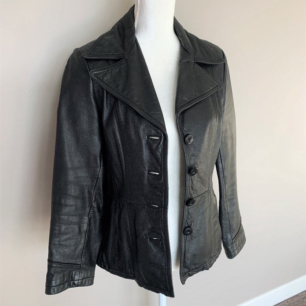 Black Wilson's Leather Winter Coat